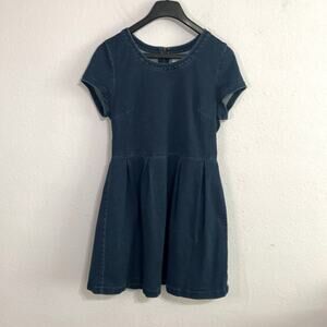 Maison Jules Women Denim Skater Style Dress Size XL